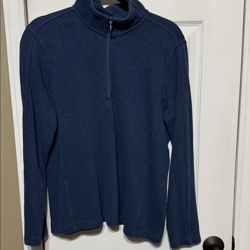 Orvis Men's Deep Blue Quarter-Zip Sweater